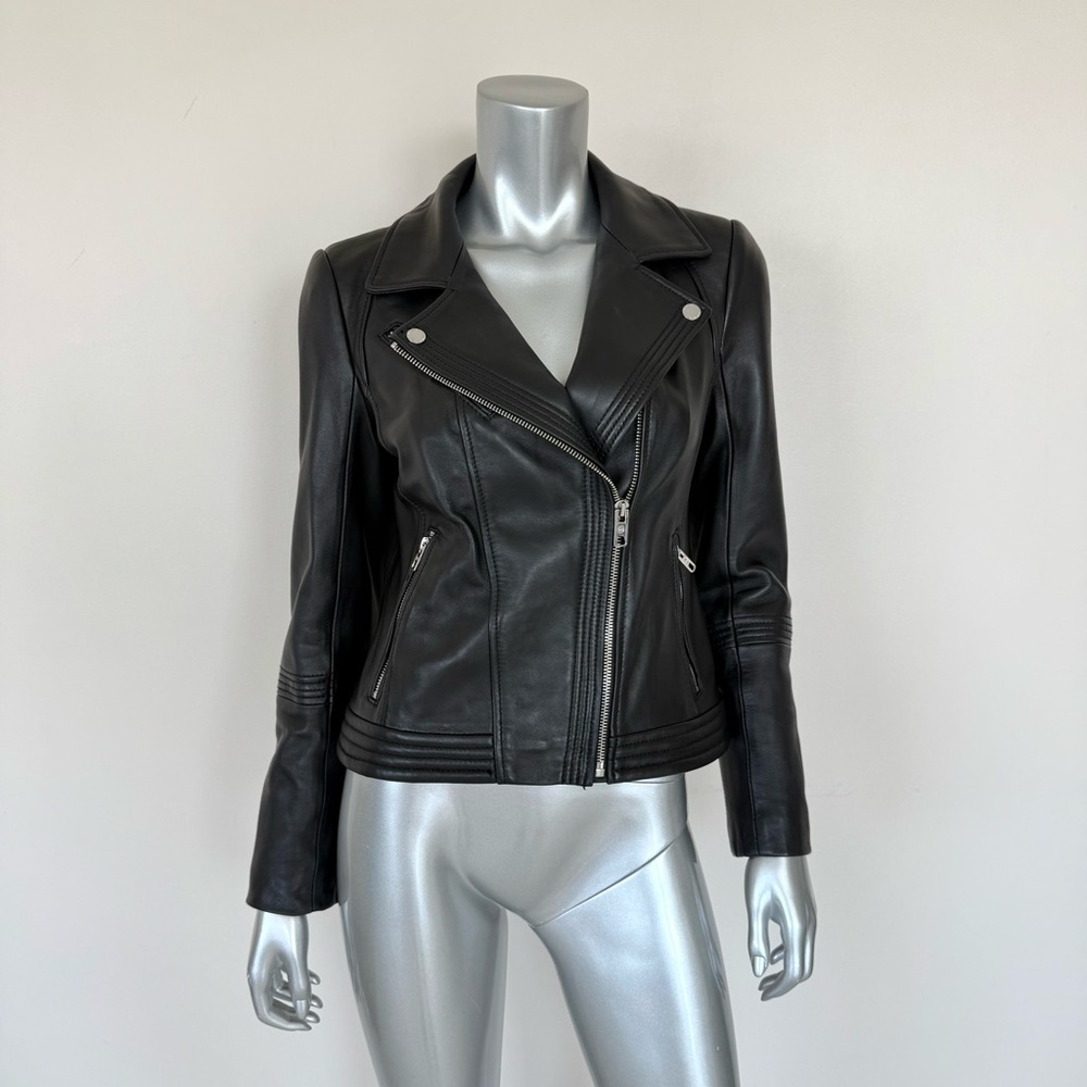 Michael Kors moto leather women jacket size 6 US